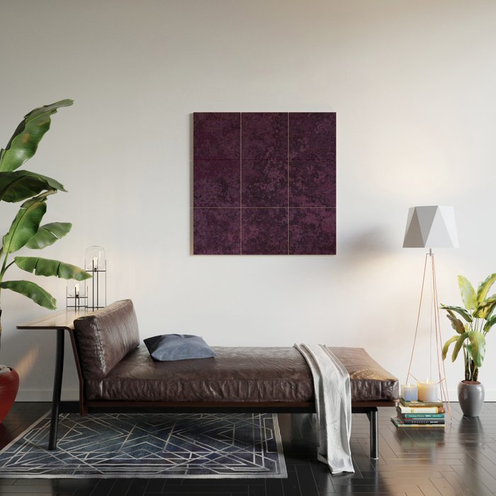 Rough And Tough Texture Fuchsia Purple Plum Blue Wood Wall Art Gallery Image 2