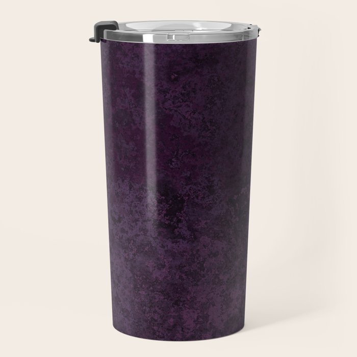 Rough And Tough Texture Fuchsia Purple Plum Blue Travel Mug Gallery Image 3