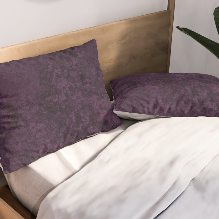 Rough And Tough Texture Fuchsia Purple Plum Blue Pillow Sham Gallery Image 2