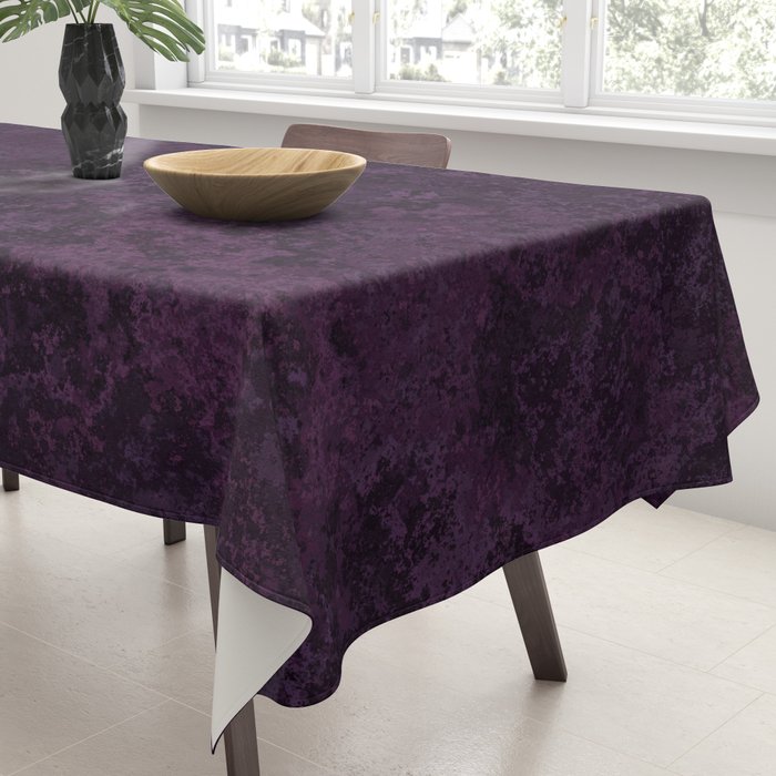 Rough And Tough Texture Fuchsia Purple Plum Blue Tablecloth Gallery Image 3