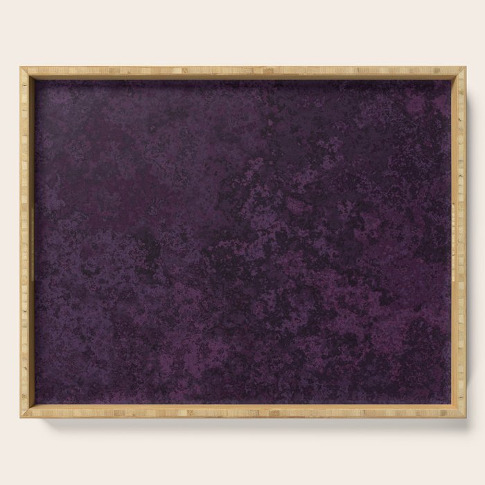 Rough And Tough Texture Fuchsia Purple Plum Blue Serving Tray Gallery Image 1