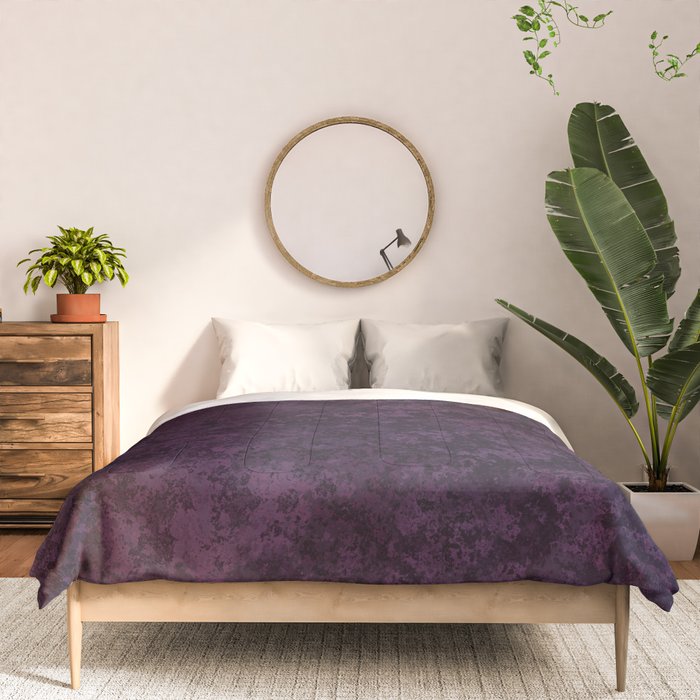 Rough And Tough Texture Fuchsia Purple Plum Blue Comforter Gallery Image 3