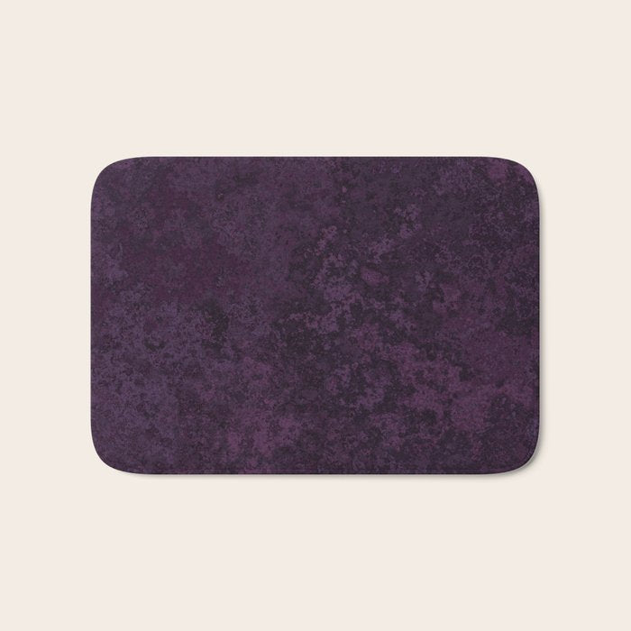 Rough And Tough Texture Fuchsia Purple Plum Blue Bath Mat Gallery Image 1