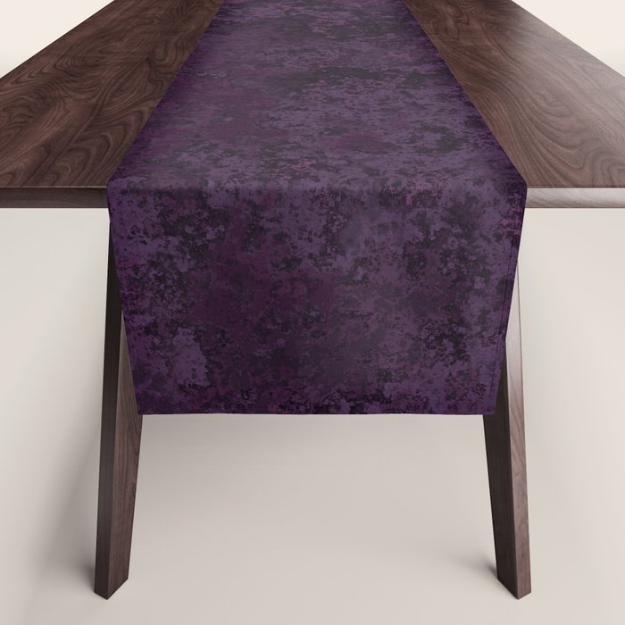 Rough And Tough Texture Fuchsia Purple Plum Blue Table Runner Gallery Image 1