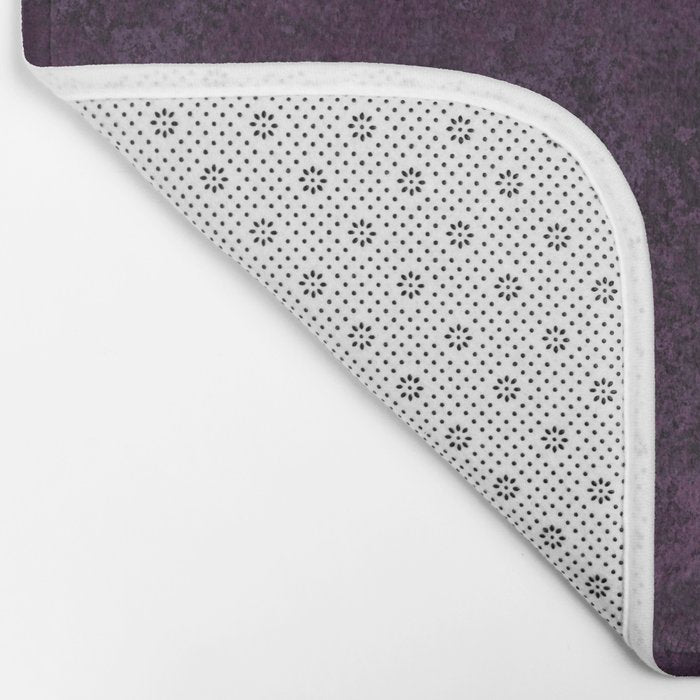Rough And Tough Texture Fuchsia Purple Plum Blue Bath Mat Gallery Image 2