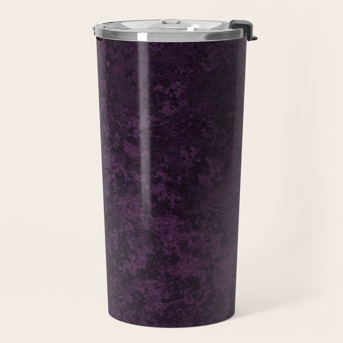 Rough And Tough Texture Fuchsia Purple Plum Blue Travel Mug Gallery Image 2
