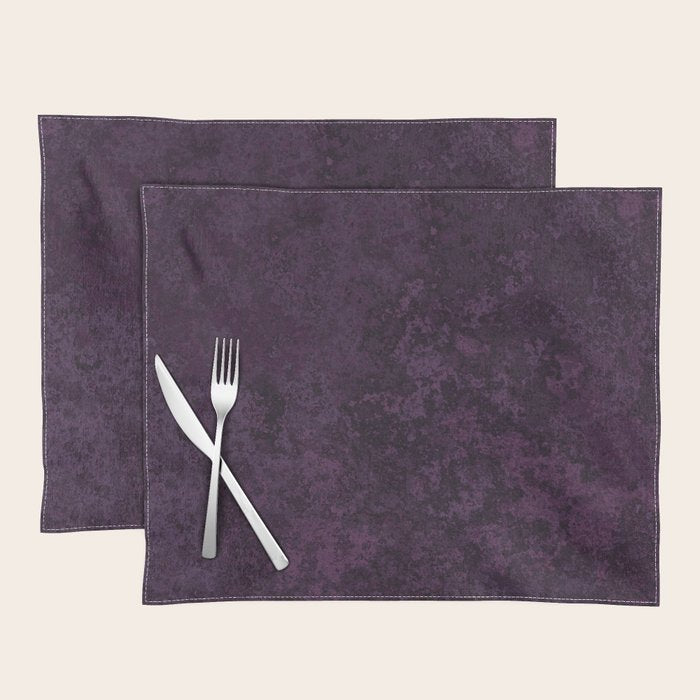 Rough And Tough Texture Fuchsia Purple Plum Blue Placemat Gallery Image 1