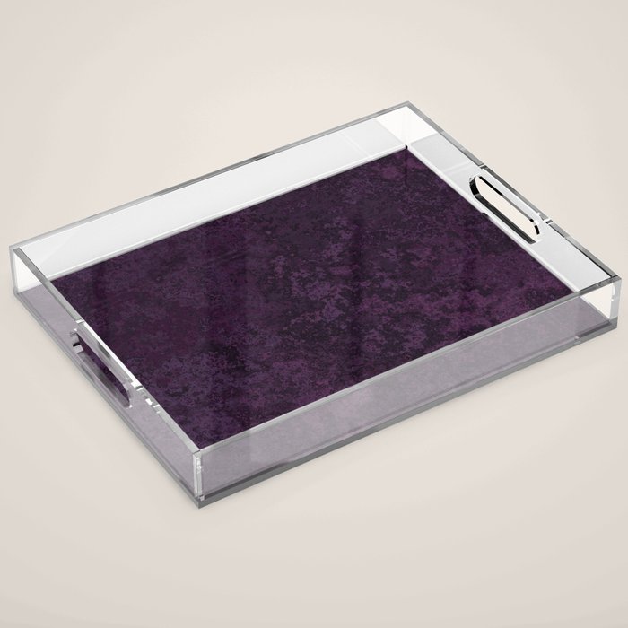 Rough And Tough Texture Fuchsia Purple Plum Blue Acrylic Tray Gallery Image 1