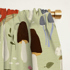 Whimsical Forest Mushrooms Pattern Window Curtain Gallery Image 2