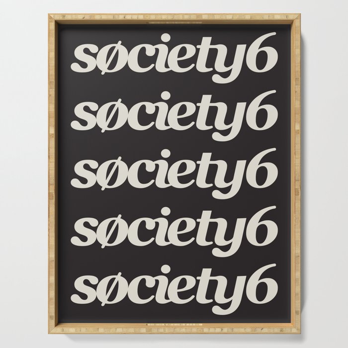 Society6 Logo Repeat Serving Tray Gallery Image 1
