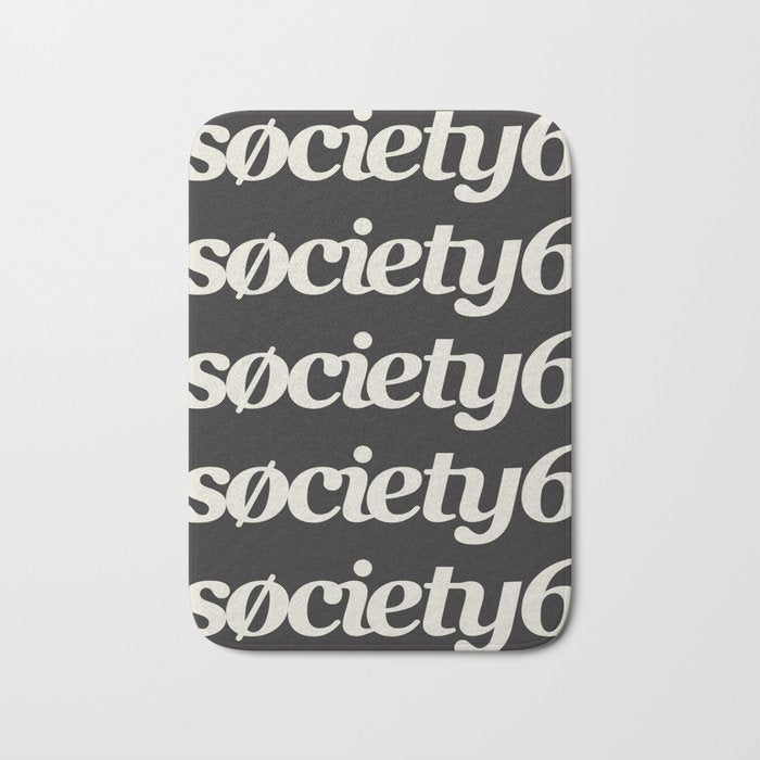 Society6 Logo Repeat Bath Mat Gallery Image 1