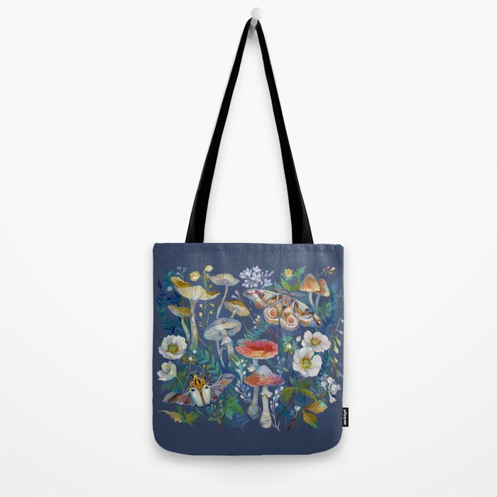 Goliath Beetle Mushroom Garden Tote Bag Gallery Image 2
