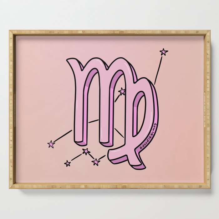 Virgo Symbol Serving Tray Gallery Image 1