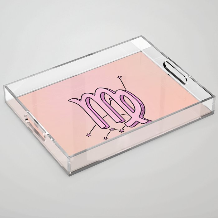 Virgo Symbol Acrylic Tray Gallery Image 1