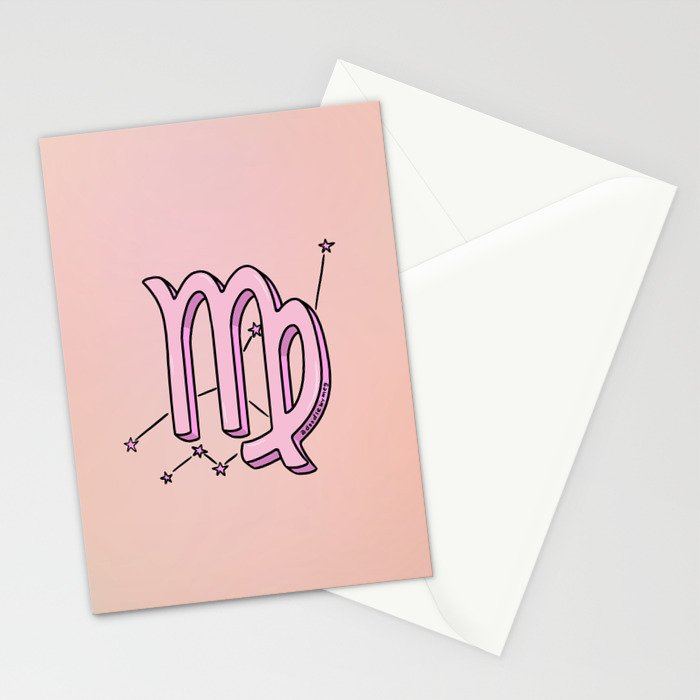 Virgo Symbol Stationery Card Gallery Image 2
