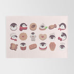 Cookie & cream & penguin - pink pattern Rug Gallery Image 2