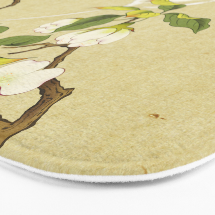 Pear blossoms and white swallow Type A: Minhwa-Korean traditional/folk art Bath Mat Gallery Image 3