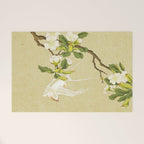 Pear blossoms and white swallow Type A: Minhwa-Korean traditional/folk art Welcome Mat Gallery Image 1