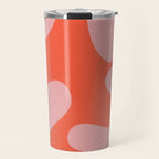 Wavy Land - Pink And Red Travel Mug Gallery Image 1