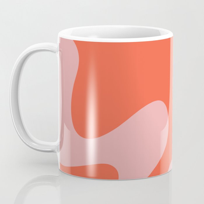 Wavy Land - Pink And Red Coffee Mug Gallery Image 3