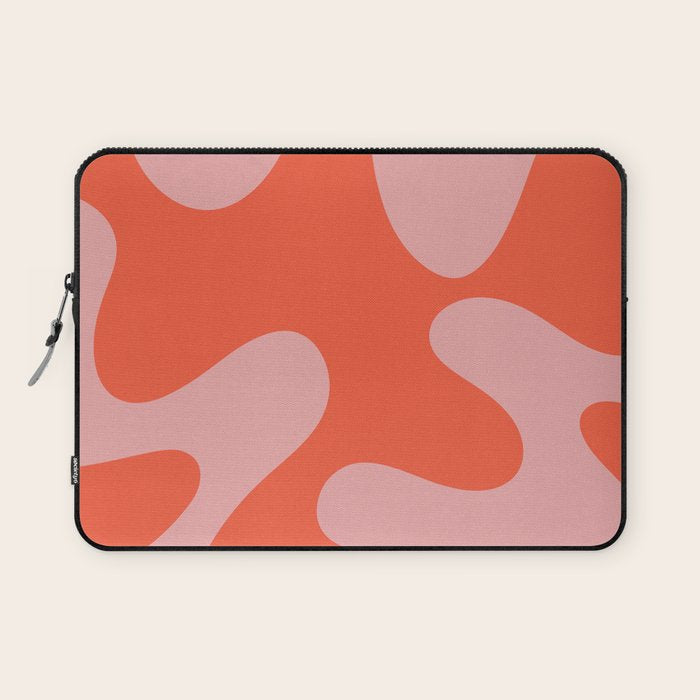 Wavy Land - Pink And Red Laptop Sleeve Gallery Image 1