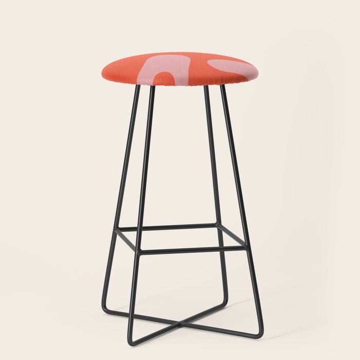 Wavy Land - Pink And Red Stool Gallery Image 1