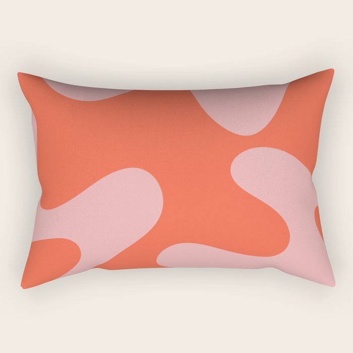 Wavy Land - Pink And Red Rectangular Pillow Gallery Image 1