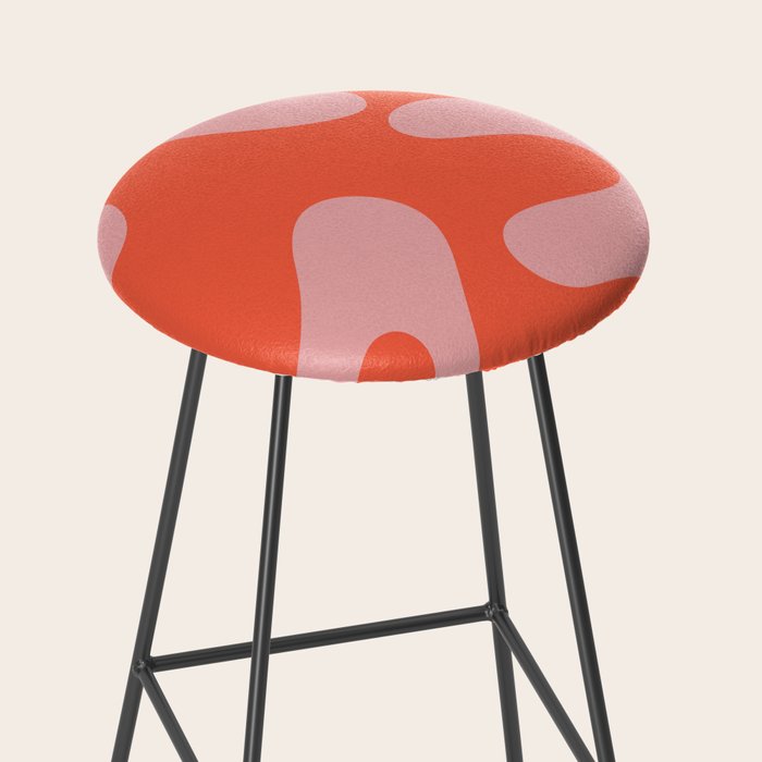 Wavy Land - Pink And Red Stool Gallery Image 2