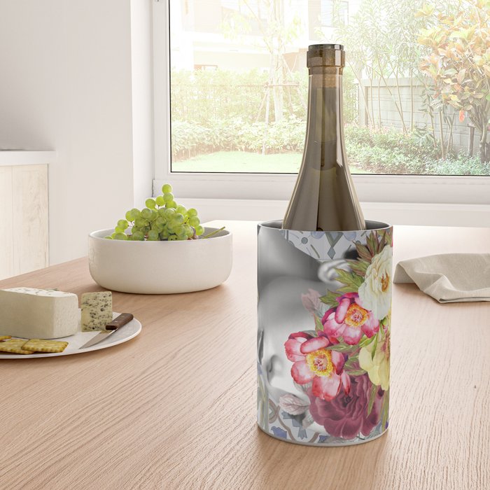 collage art-girl with flowers Wine Chiller Gallery Image 4