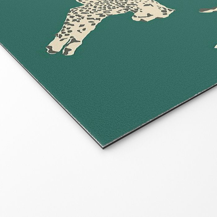 Leaping Cheetah Emerald Welcome Mat Gallery Image 2