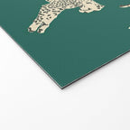 Leaping Cheetah Emerald Welcome Mat Gallery Image 2