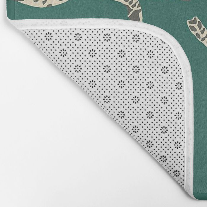 Leaping Cheetah Emerald Bath Mat Gallery Image 2