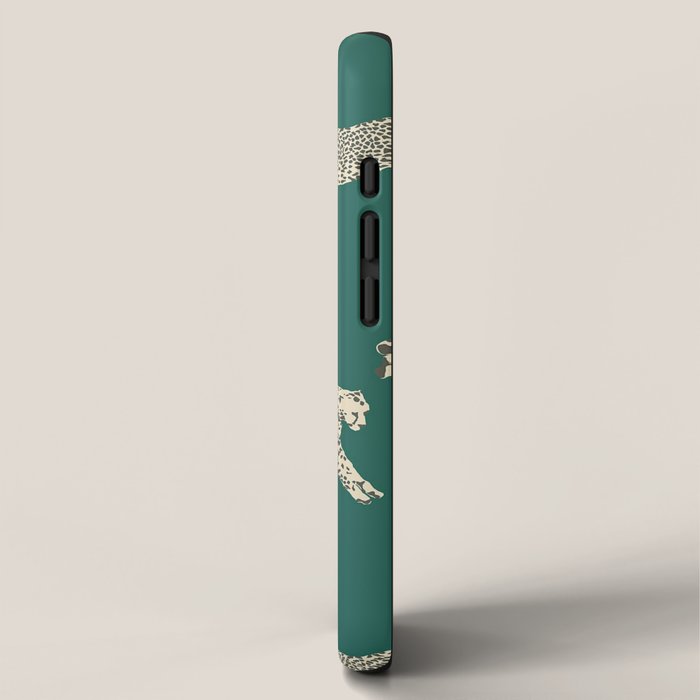 Leaping Cheetah Emerald iPhone Case Gallery Image 2