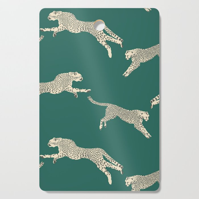 Leaping Cheetah Emerald Cutting Board Gallery Image 1