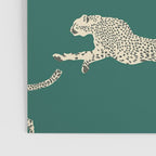 Leaping Cheetah Emerald Poster Gallery Image 3