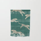 Leaping Cheetah Emerald Wall Hanging Gallery Image 1