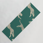 Leaping Cheetah Emerald Yoga Mat Gallery Image 1