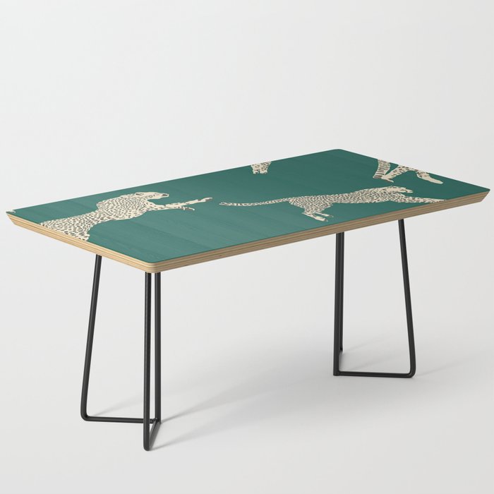 Leaping Cheetah Emerald Coffee Table Gallery Image 1