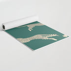Leaping Cheetah Emerald Yoga Mat Gallery Image 2