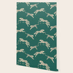 Leaping Cheetah Emerald Wallpaper Gallery Image 2