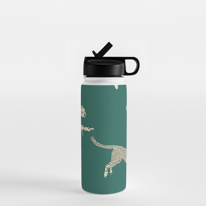 Leaping Cheetah Emerald Water Bottle Gallery Image 1