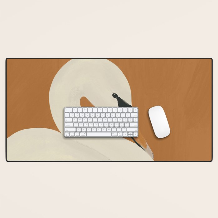White Swan 2 Desk Mat Gallery Image 1