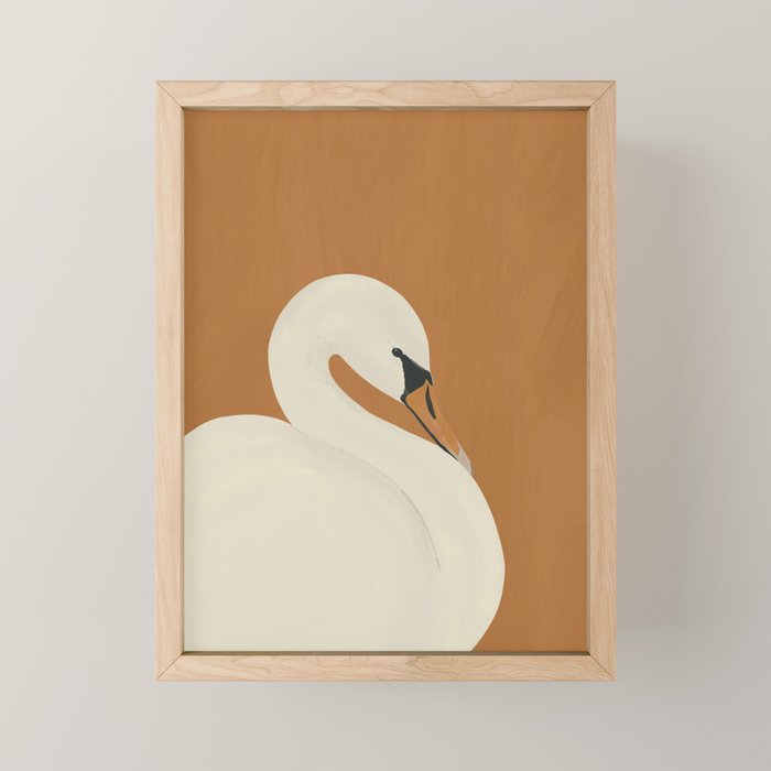 White Swan 2 Mini Art Print Gallery Image 1