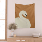 White Swan 2 Wall Tapestry Gallery Image 2