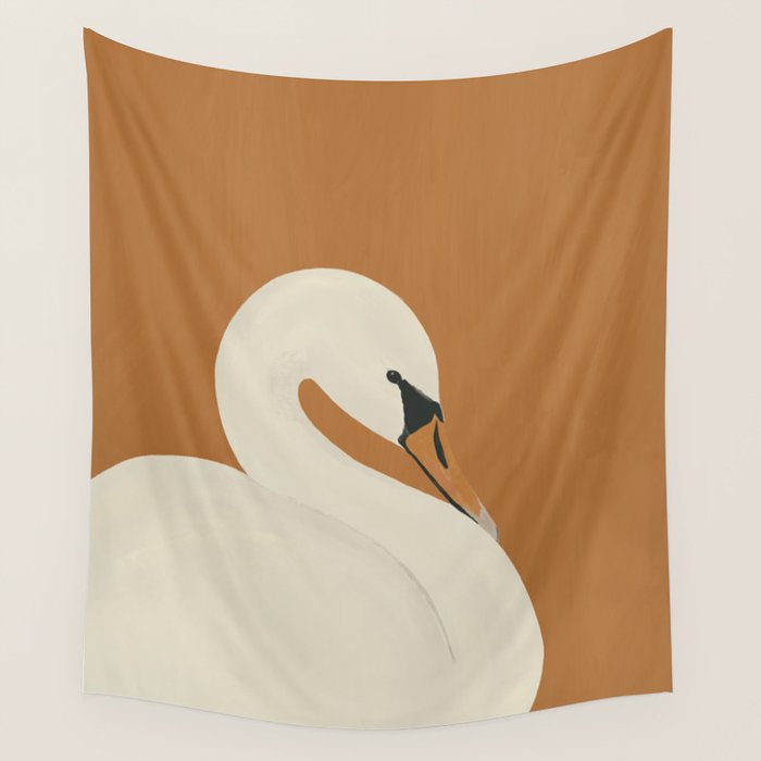 White Swan 2 Wall Tapestry Gallery Image 1
