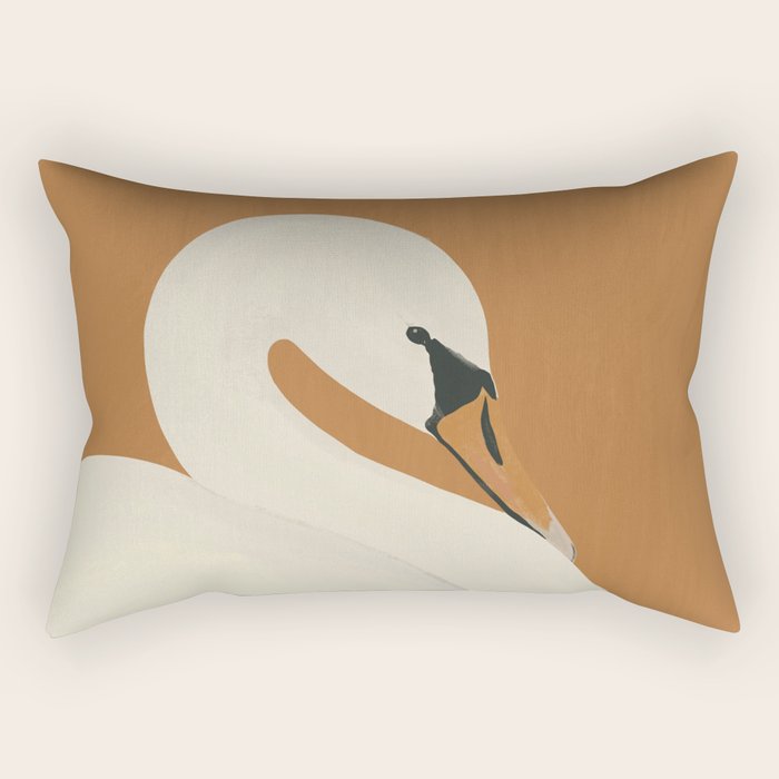 White Swan 2 Rectangular Pillow Gallery Image 2