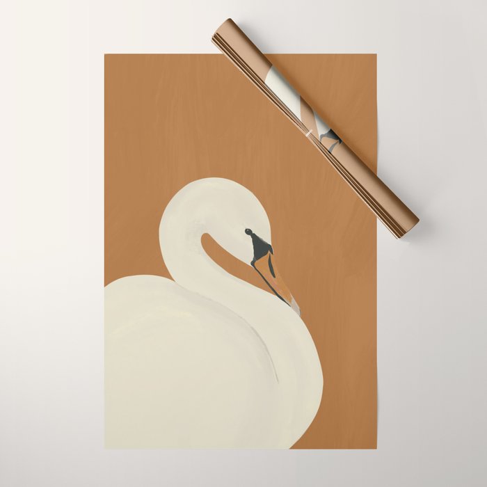 White Swan 2 Wrapping Paper Gallery Image 1