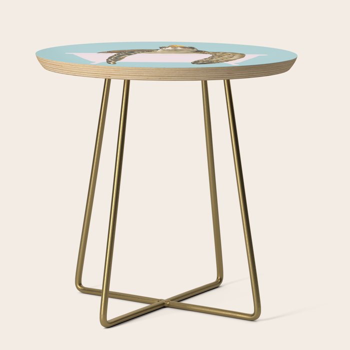 Sea Turtle in Bathtub in Blue Side Table Gallery Image 1