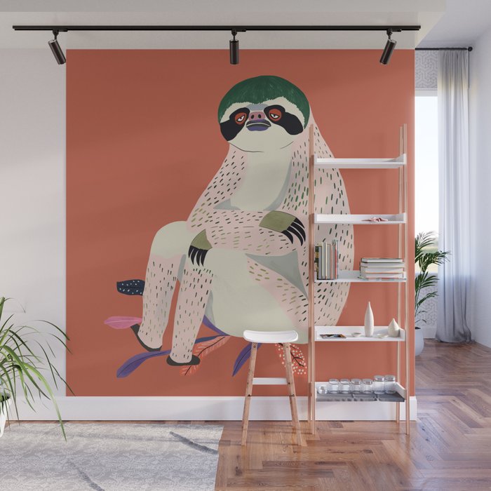 Just Slothin' Around Wall Mural Gallery Image 1