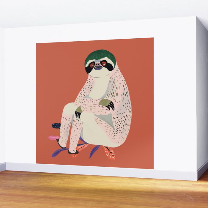 Just Slothin' Around Wall Mural Gallery Image 2